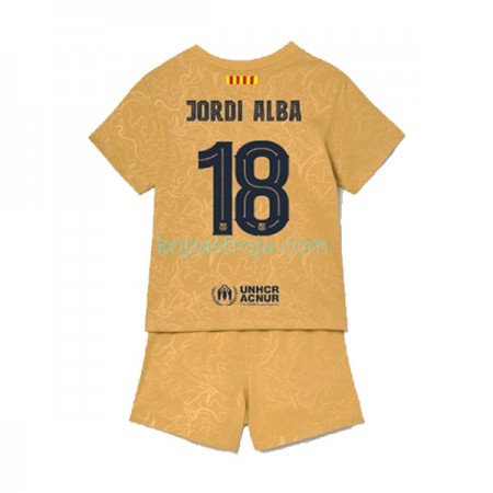 Billiga Fotbollströjor FC Barcelona Jordi Alba 18 Barn Borta tröja 2022/23 Kortärmad